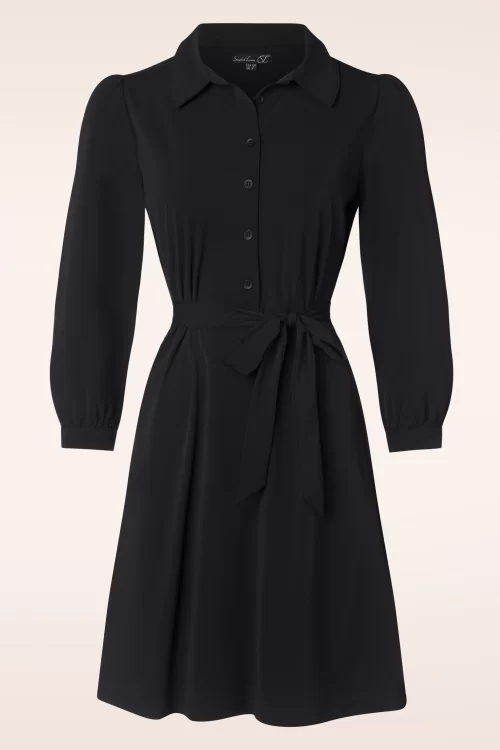 Smashed Lemon Nellie jurk in zwart