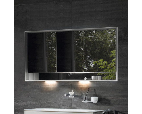 KEUCO Royal Lumos spiegelkast, 140 x 16,5 x 73,5 cm, zilver, 3-deurs, LED, IP24, inbouw, 713