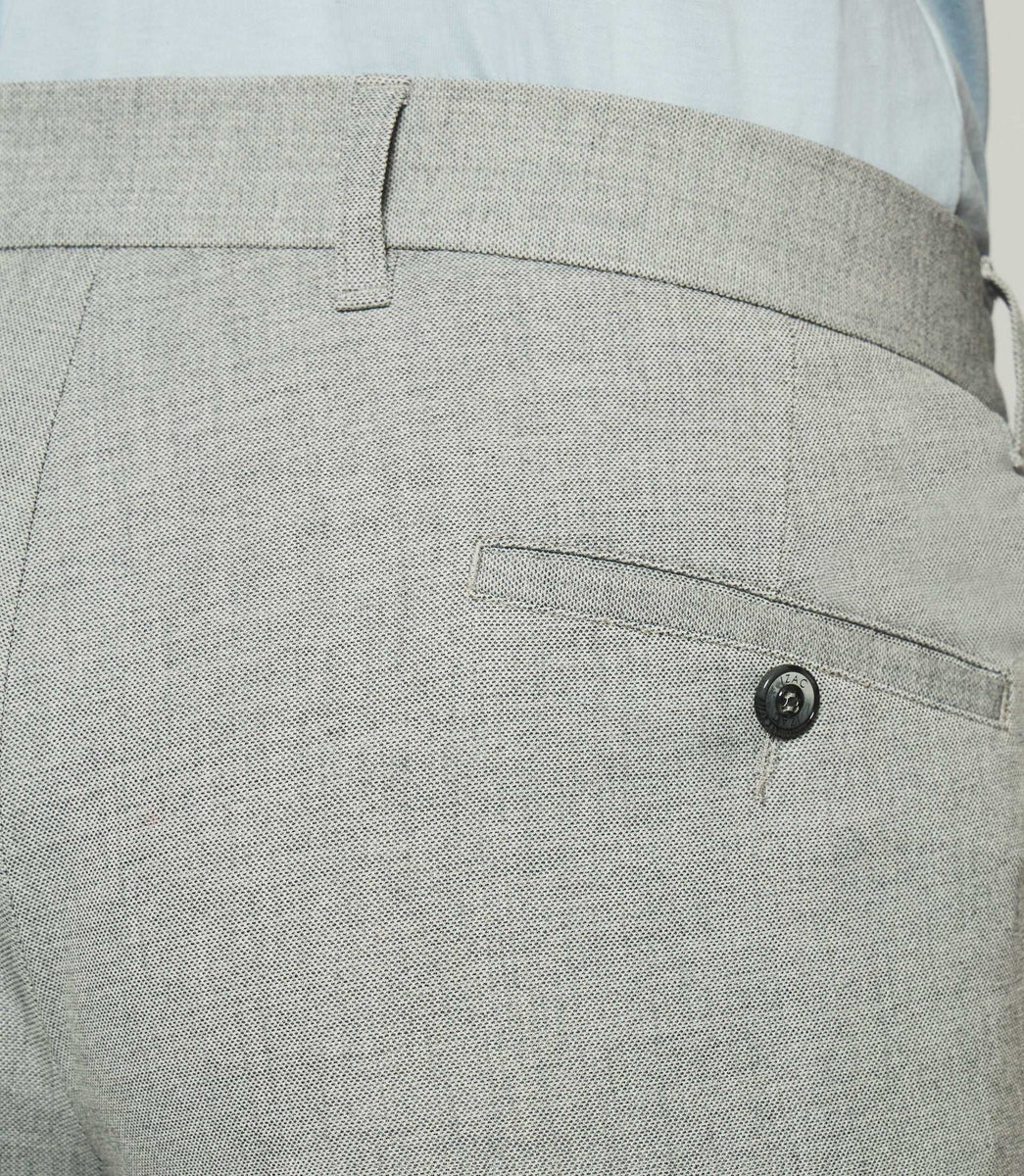 Pantalon chino taille élastique gris