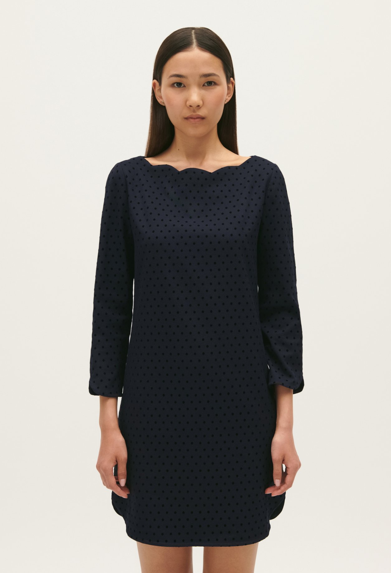 Robe details col coquille