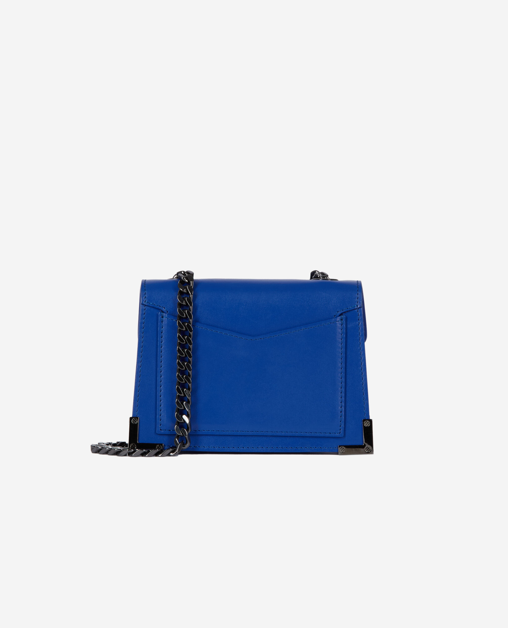 Sac Emily nano en cuir bleu