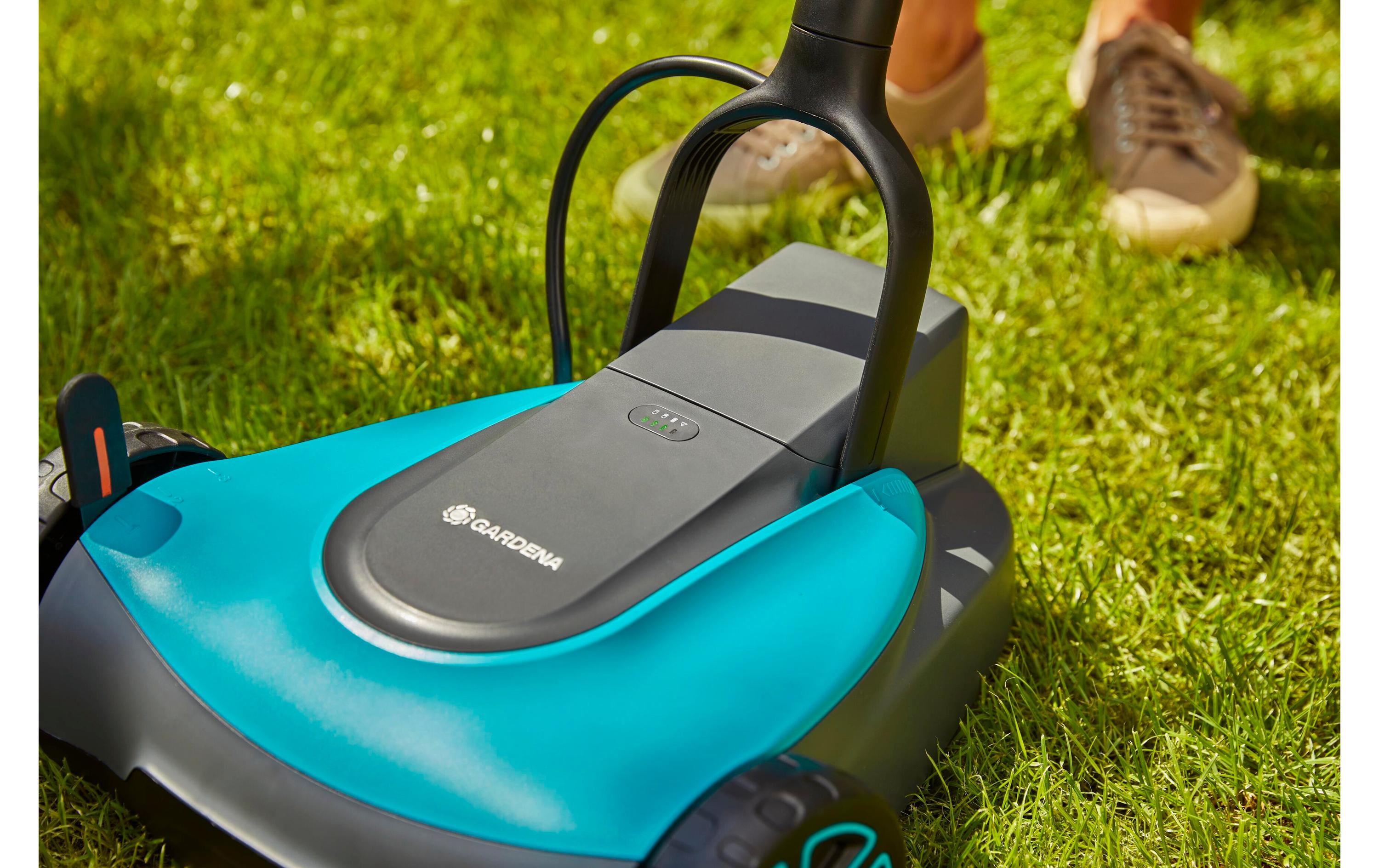 Akku-Rasenmäher HandyMower Li-22 / 18 V Solo<br>Ohne Ladegerät und Akku für kleine Gärten bis zu 50 m² Rasenfläche
