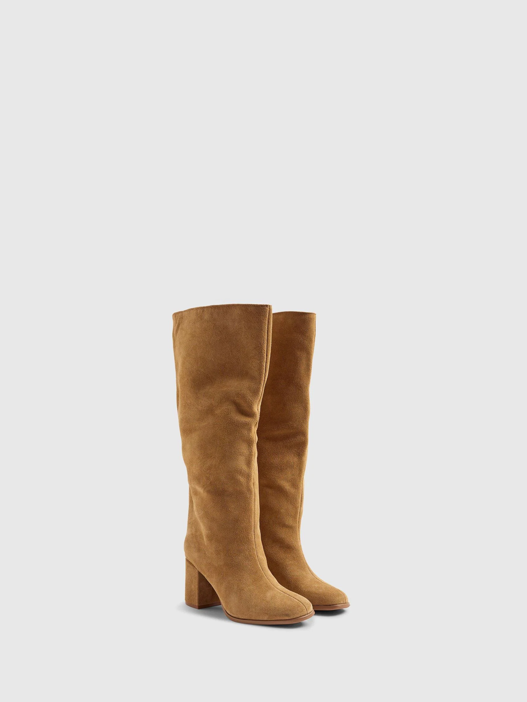 River Island Block Heel High Leg Boots