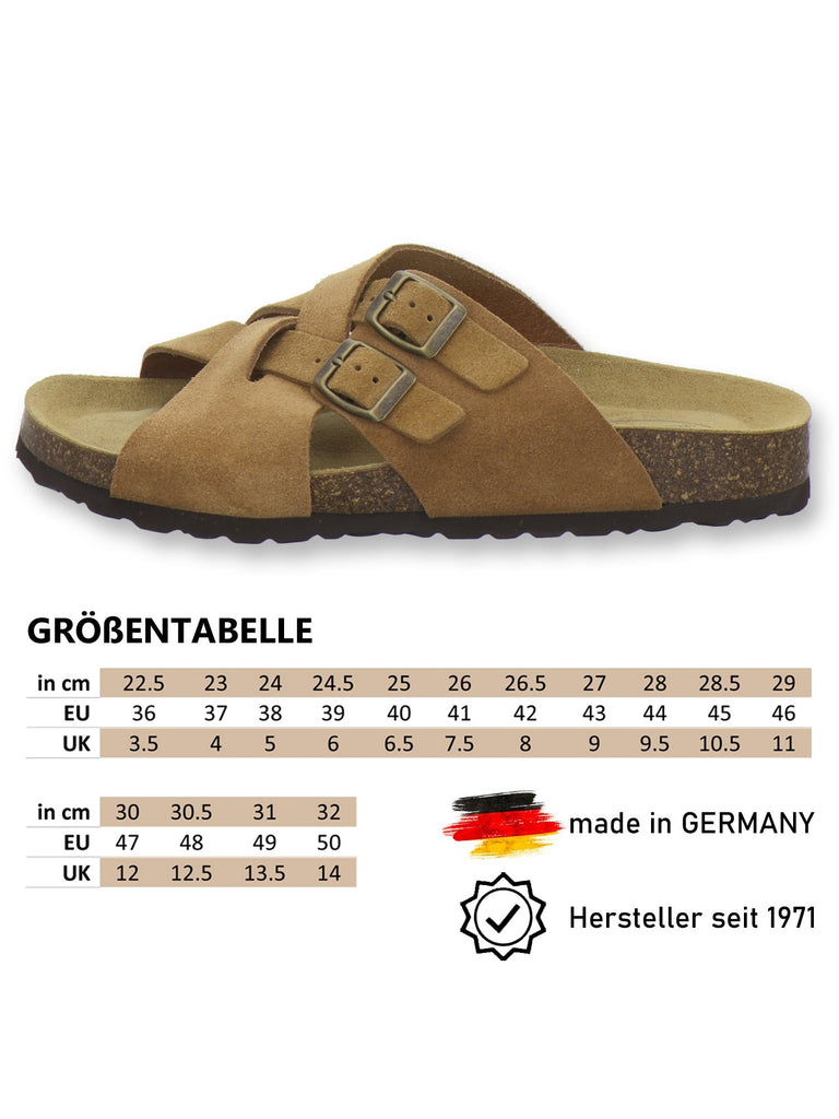 Pantoletten Herren Kralle Leder cognac