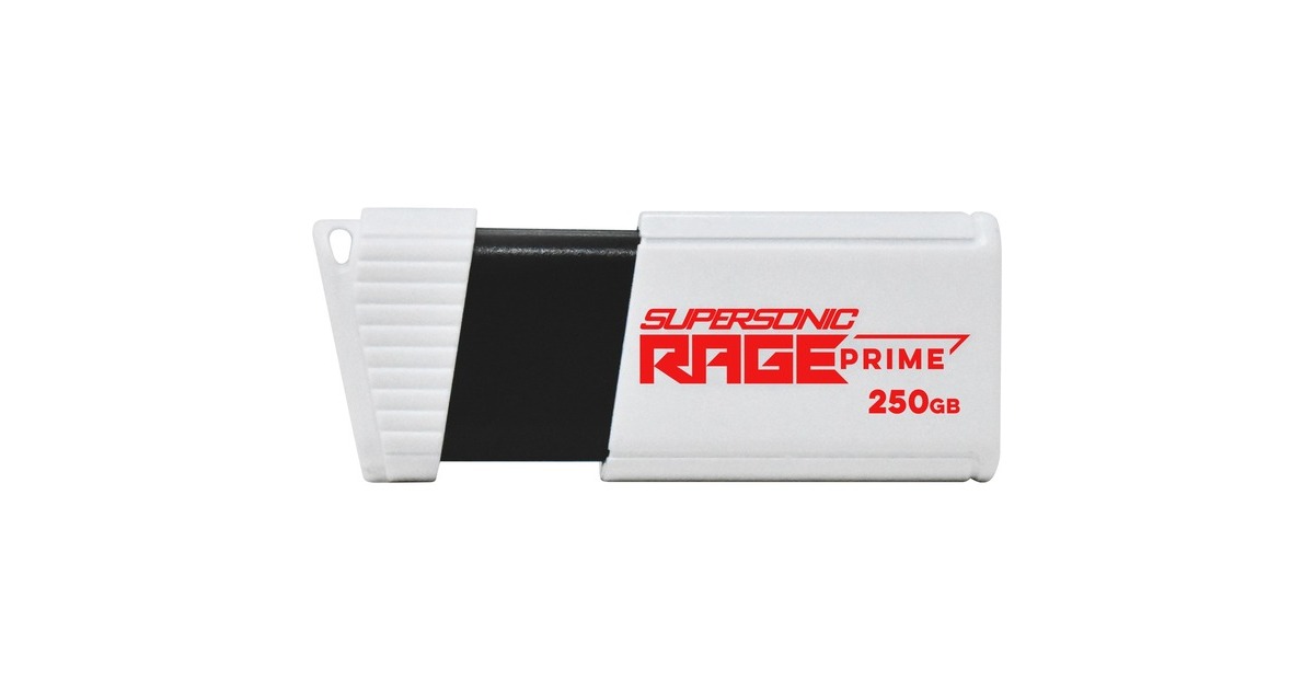 PatriotSupersonic Rage Prime 250 GB usb-stick  (Wit/zwart, USB-A 3.2 Gen 2)