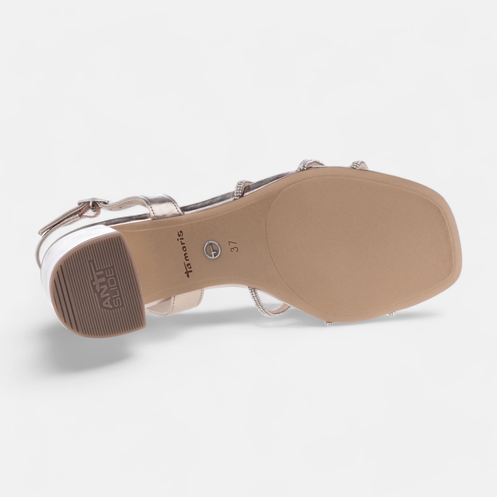 Nu-pieds à talon Femme or