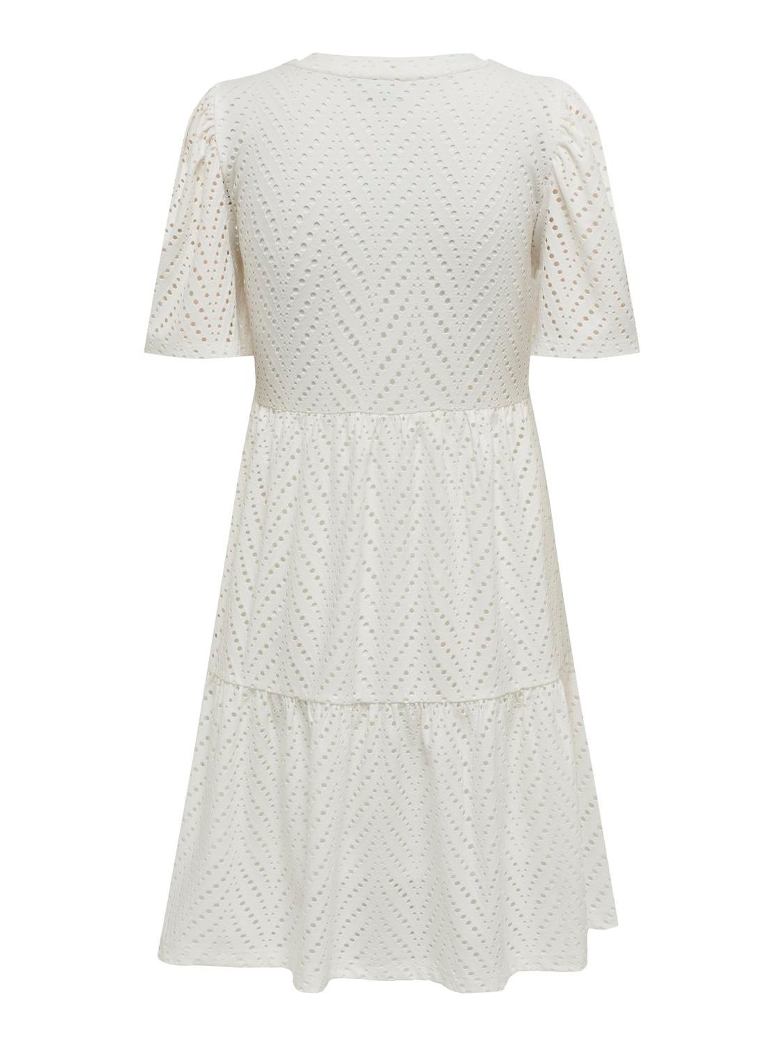 JDYCARLA Kurzes Kleid Cloud Dancer