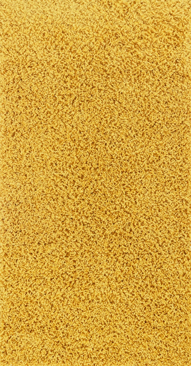 Modern hoogpolig shaggy vloerkleed, geel, 80x150 cm, LILLY