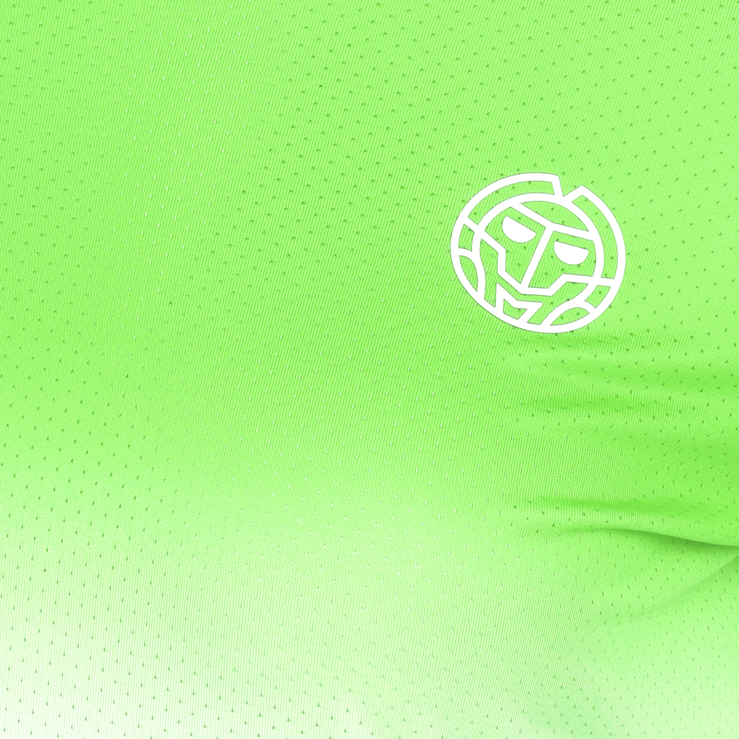 BIDI BADU Crew Gradiant Haut Manches Longues Femmes - Vert Fluo , Blanc