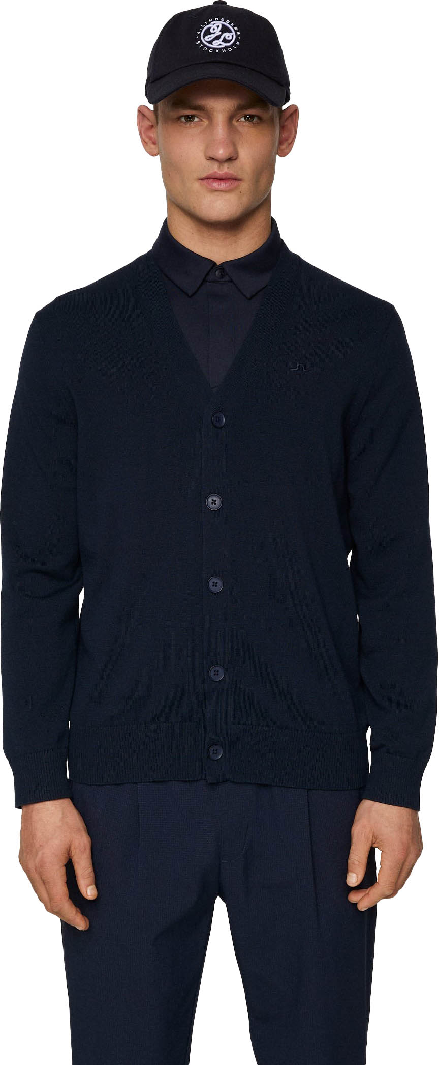 Jarred Knitted Cardigan Herre JL Navy