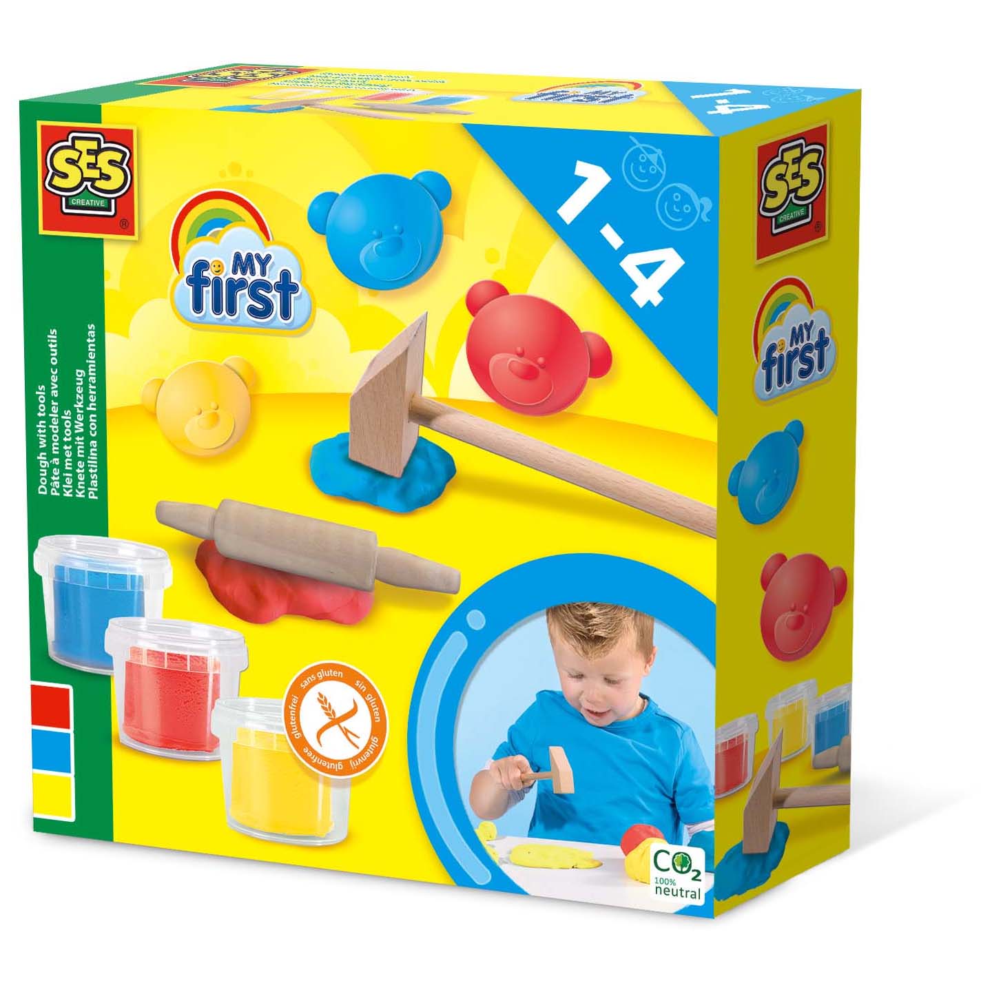 SES My First klei met tools 3x 90 gram multi