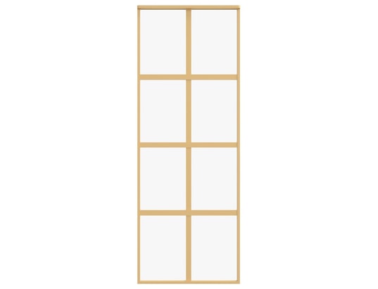 VIDAXL - Porte verre Porte coulissante doré 76x205 cm verre esg clair et aluminiu...
