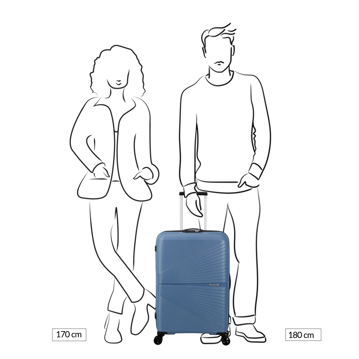 American Tourister Airconic Spinner 67 coronet blue