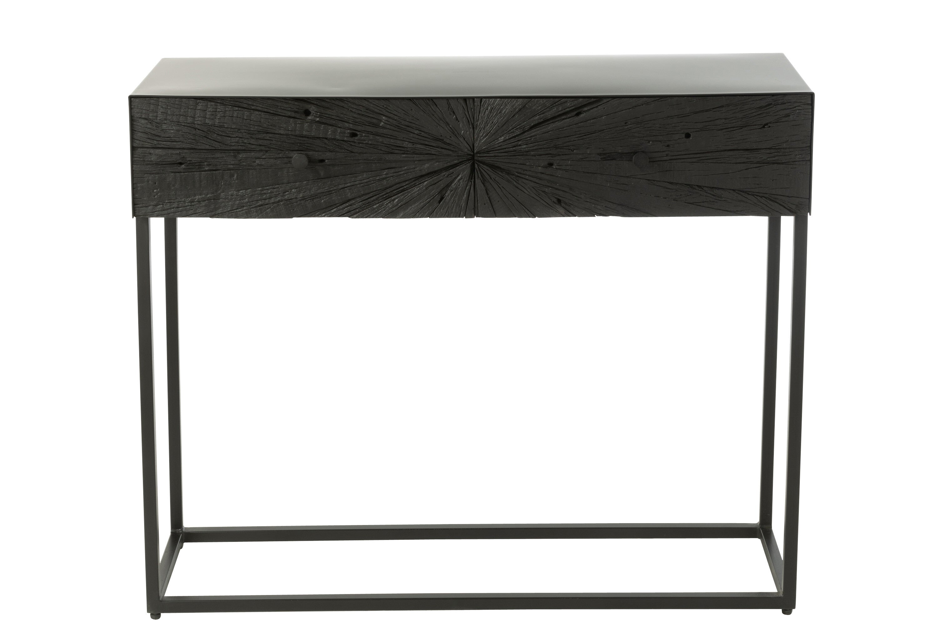 J-Line console Shanil - hout|ijzer - zwart