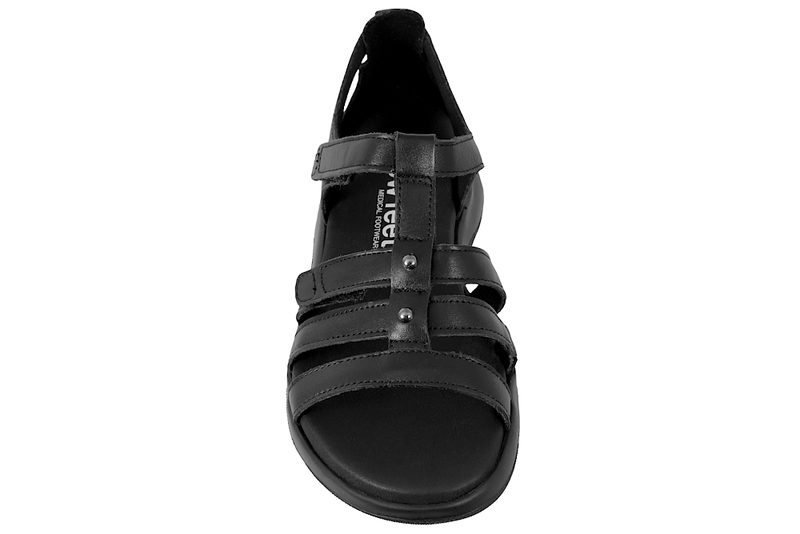 NEW FEET SANDAL I SORT GLAT SKIND