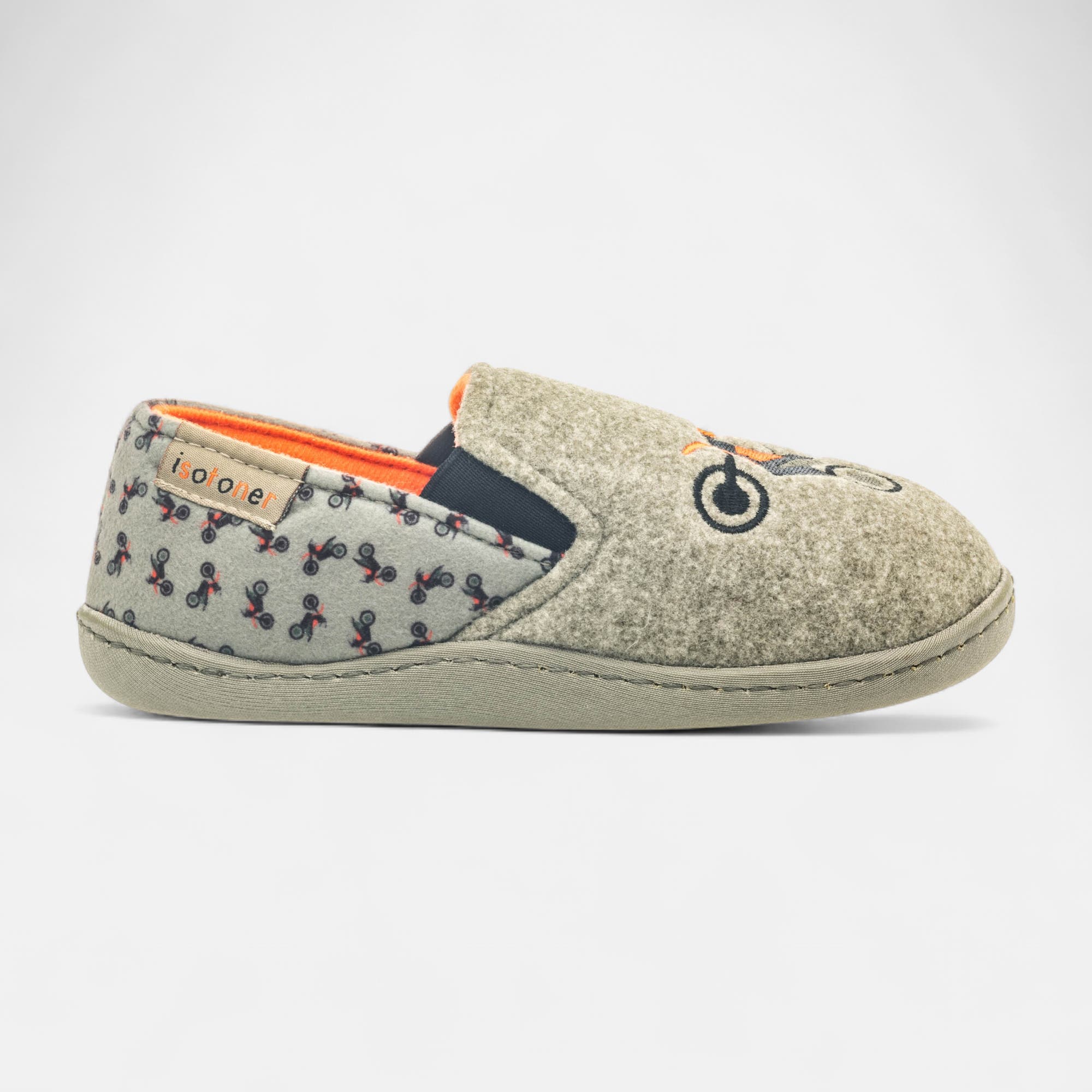 Pantoufles pieds sensibles Garçon kaki