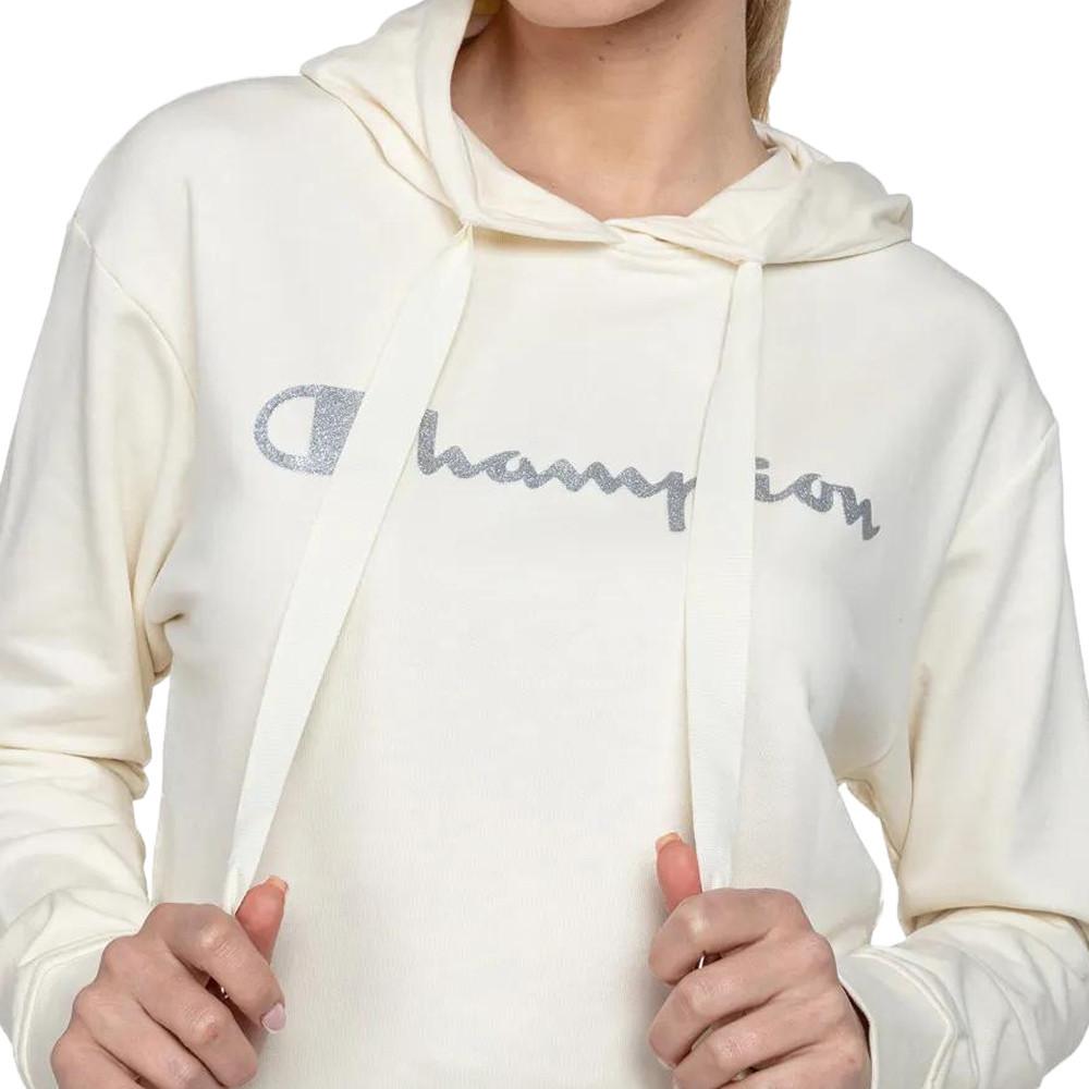 Champion Sweat à Capuche Écru Femme ChampionLady Label
