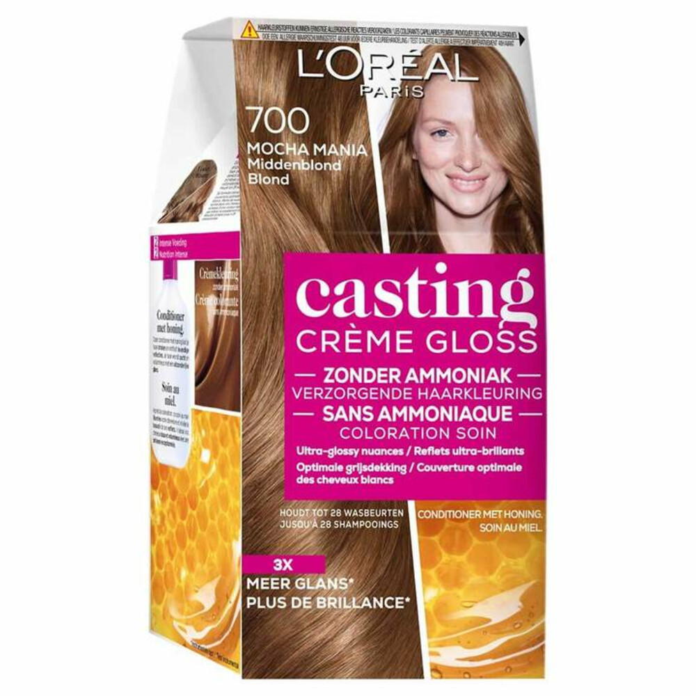 L'Oréal Casting Crème Gloss Semi-Permanente Haarkleuring 700 Mocha Mania - Middenblond