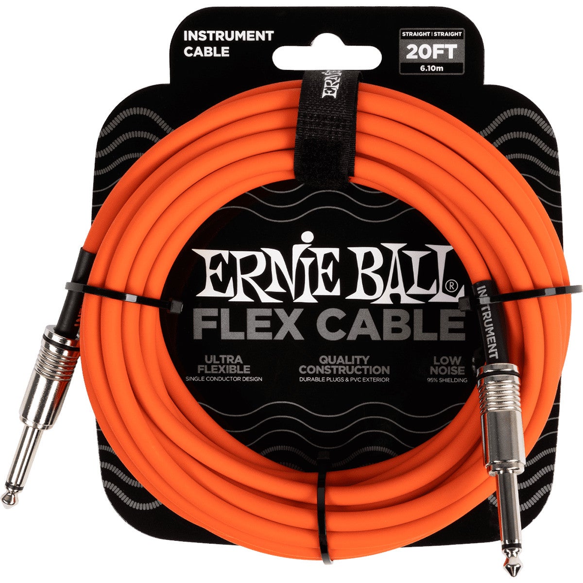 Ernie Ball 6421 Flex 6 meter instrumentkabel oranje