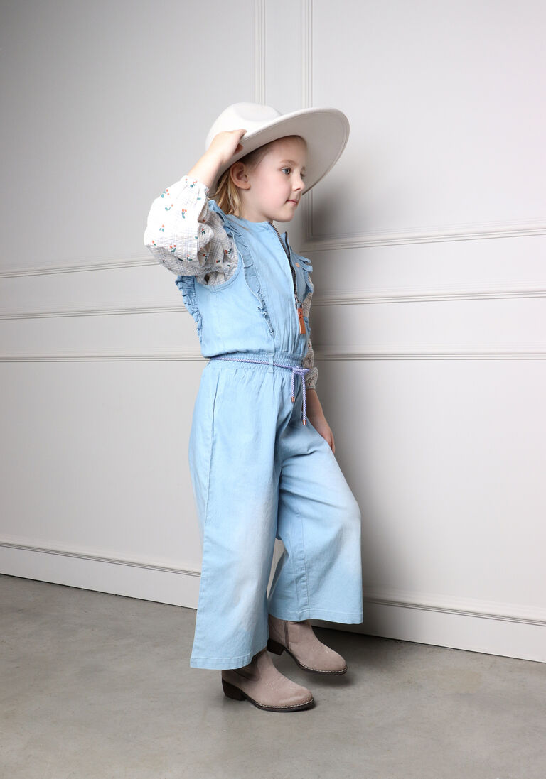 NONO lichtblauwe nono  sasa light weight denim jumpsuit