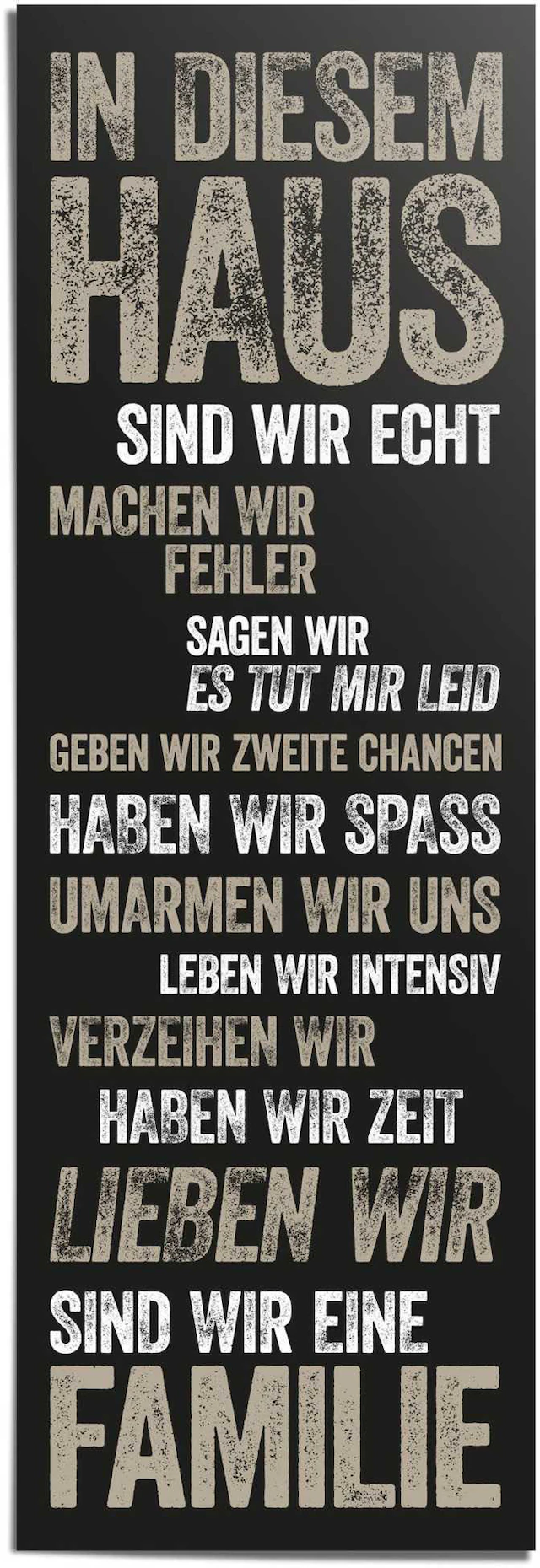 Reinders! Poster »In diesem Haus« 1 Stk. tlg.