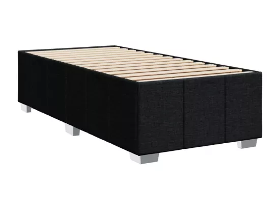 Sommier à lattes de lit avec matelas Noir 90x190 cm Tissu