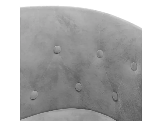 Fauteuil avec repose-pied gris clair velours