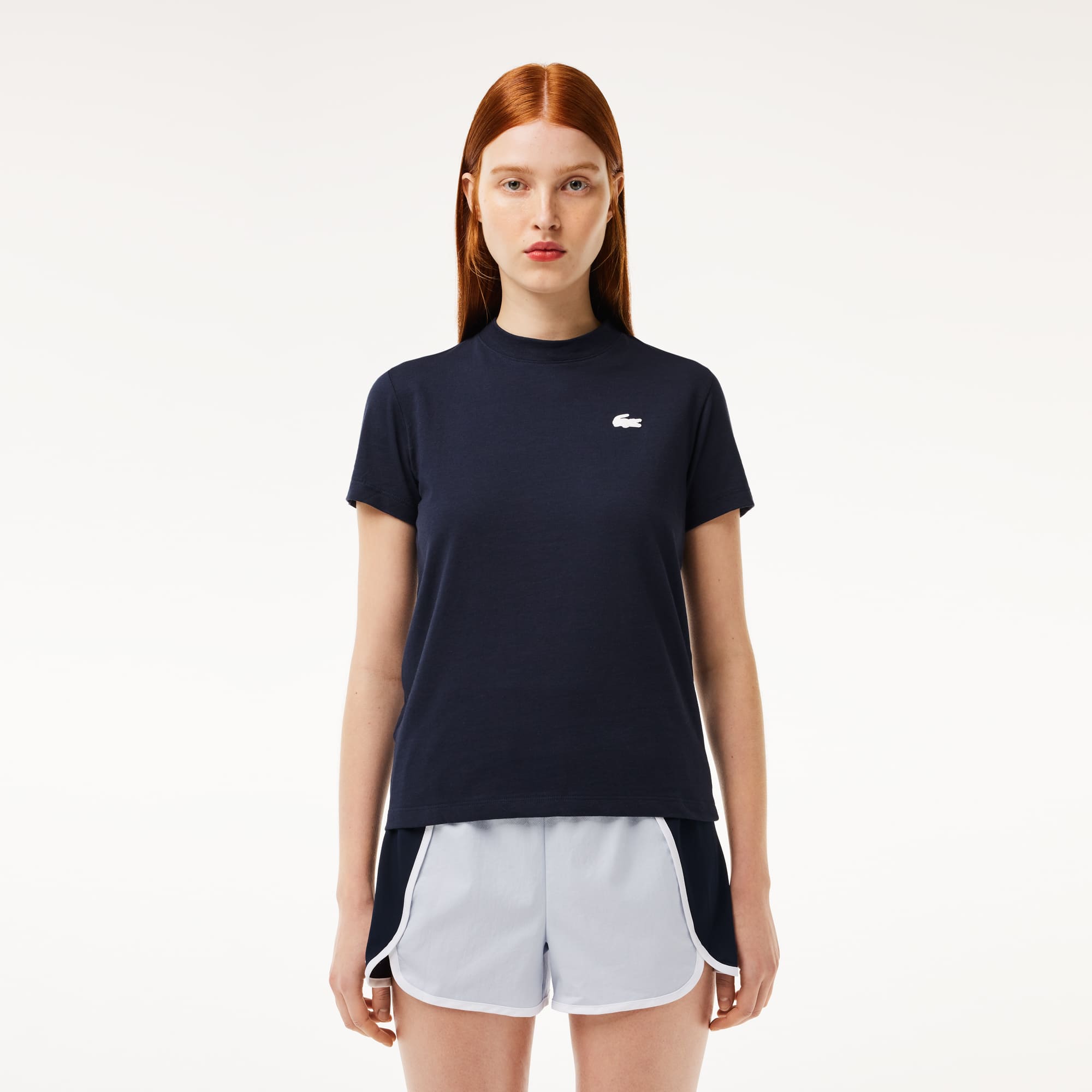 T-shirt jersey technique de coton biologique ultra-dry T-Shirts - Bleu - Lacoste - Femme