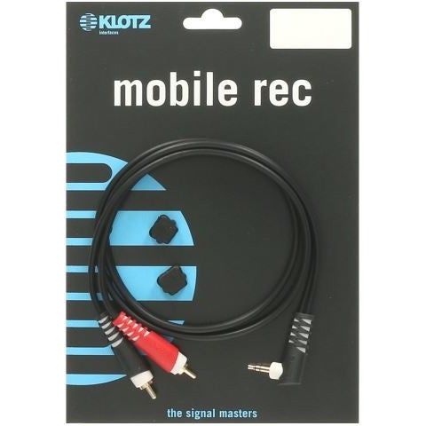 Klotz AY7A0100 2x RCA 2p - 1x mini-jack 3p haaks verloopkabel 1m