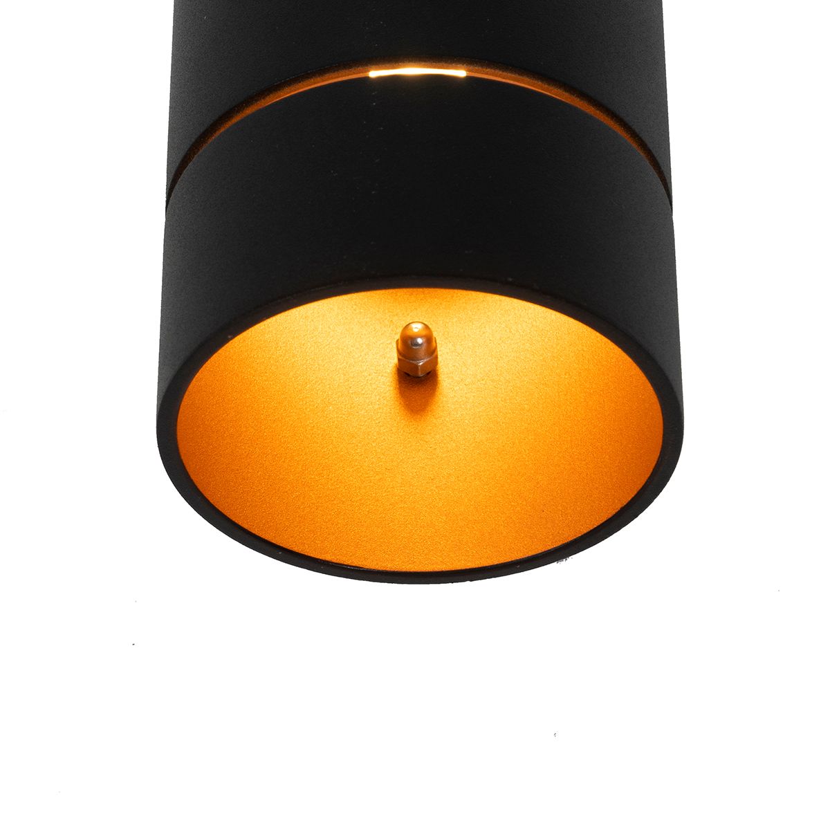 Smart wandlamp zwart met gouden binnenkant incl. Wifi G9 - Ria