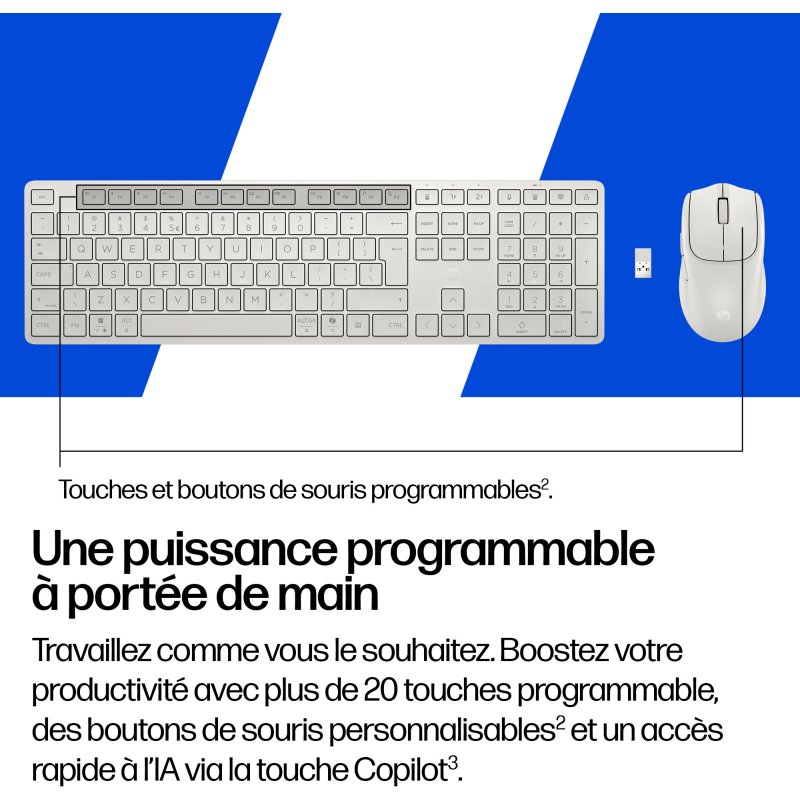 HP Ensemble clavier et souris hybride multi-appareils 495C