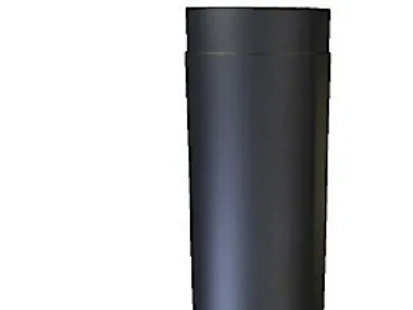 250 mm Metalbestos Sorte røgrør længde 500 mm x 2 mm
