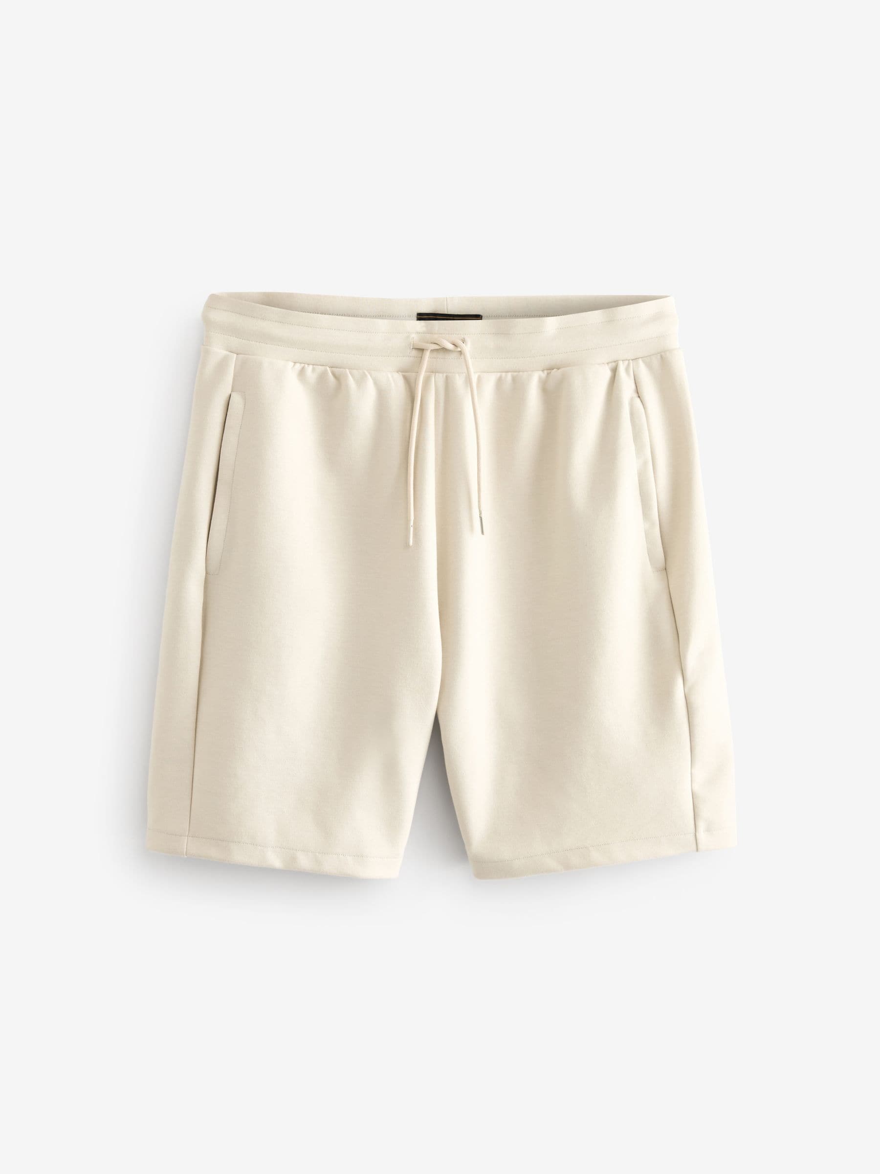 Ecru naturel - 2 jersey shorts met ritszakje