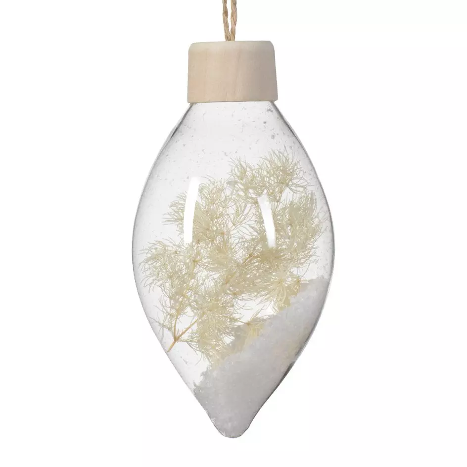 Lot de 2 suspensions en verre (H13 cm) Roseaux Transparent