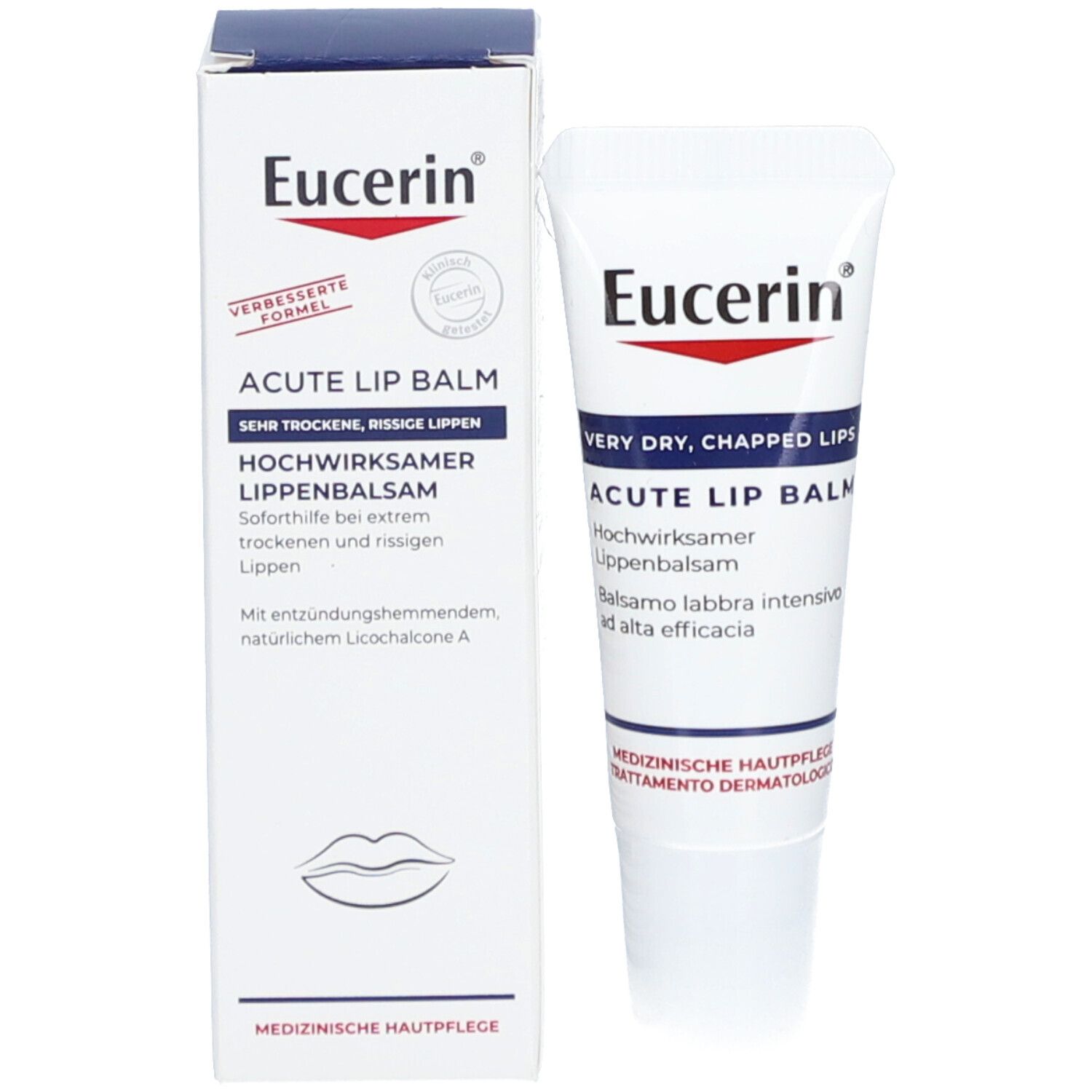 Eucerin Acute Lip Balm – Heilungsfördernder Lippenbalsam für trockene, rissige und aufgesprungene Lippen - jetzt 20% sparen mit Code 