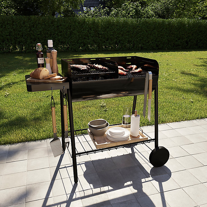 Grande spatule manche en bois pour barbecue GoodHome