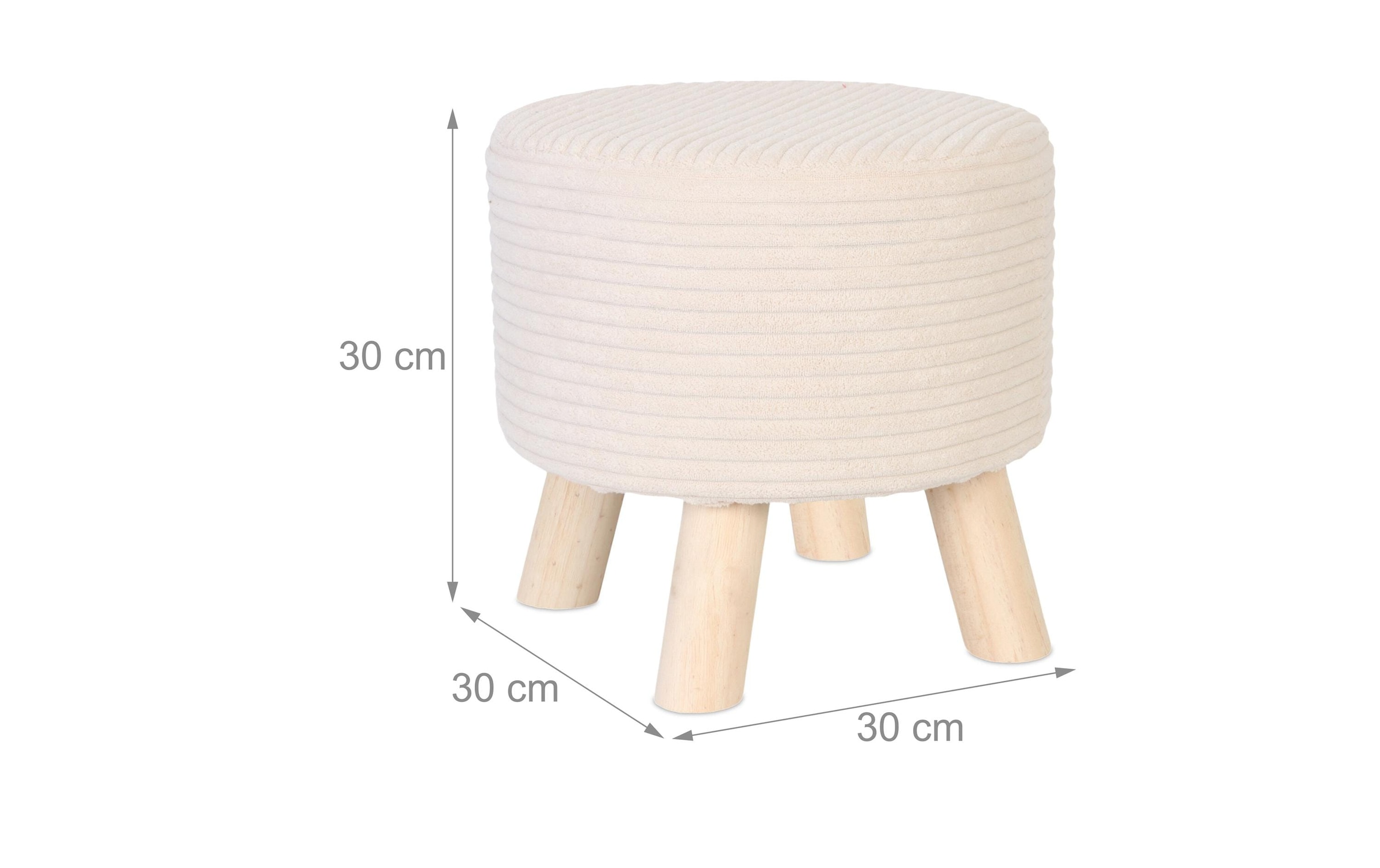 relaxdays Hocker »Cord 30 x 30 cm«