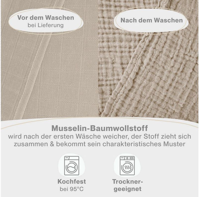 Laleni - Hydrofiele Doeken - Beige - 100% Katoen - Set van 5