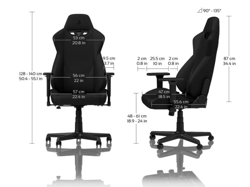 Nitro Concepts Gaming-Stuhl S300 Schwarz Besonders bequemer Computersessel