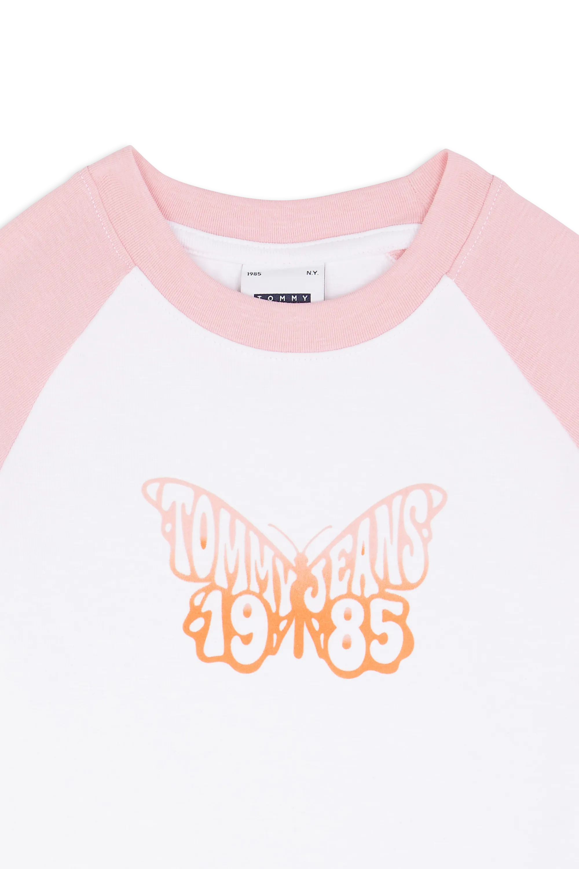 TOMMY JEANS T-shirt TJW SLIM CRP BUTTERF Blanc