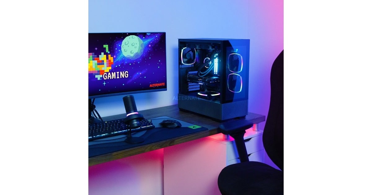 ALTERNATEThunderstorm Starter Ryzen 5 – RX 7700 XT gaming pc  (Zwart | R5 7600 | RX 7700 XT | 32 GB | 2 TB SSD)