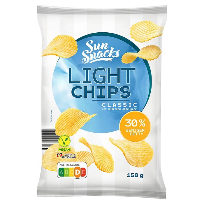 SUNSNACKS Light Chips 150 g, Classic