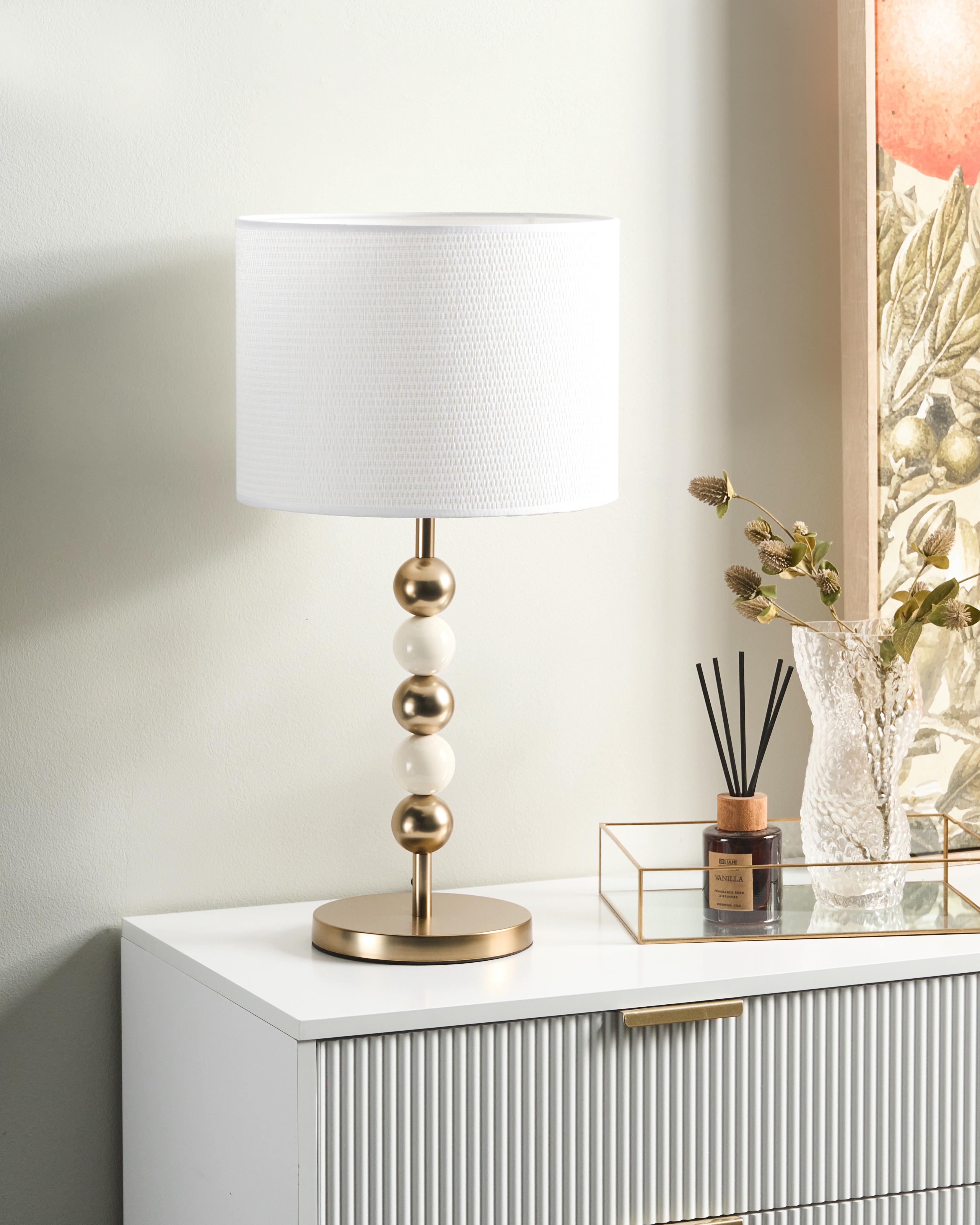 Tafellamp LOKY Metaal Messing/beige