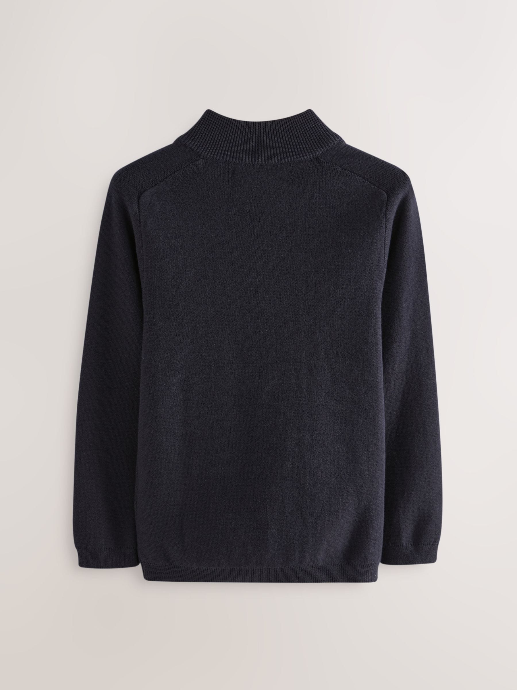 Marineblauw - Gebreid vest met rits (3-16 jr)