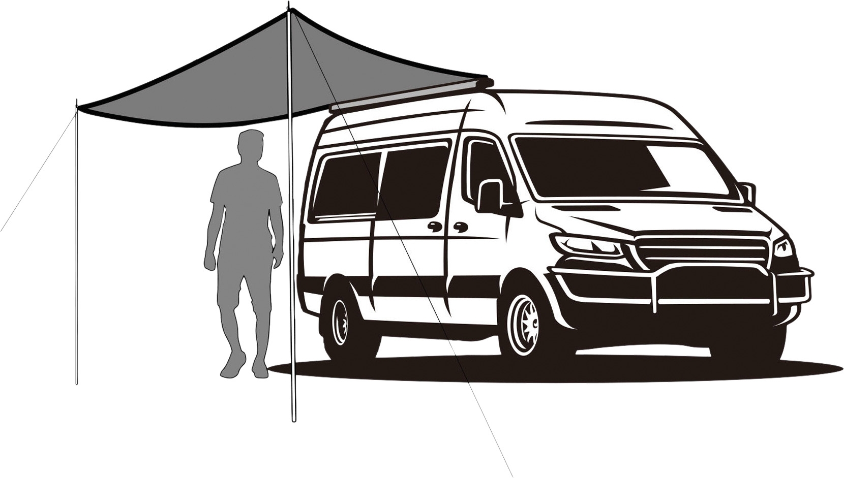 Brunner Deflector QRD Sonnensegel grau 360 x 360 cm Quadrat