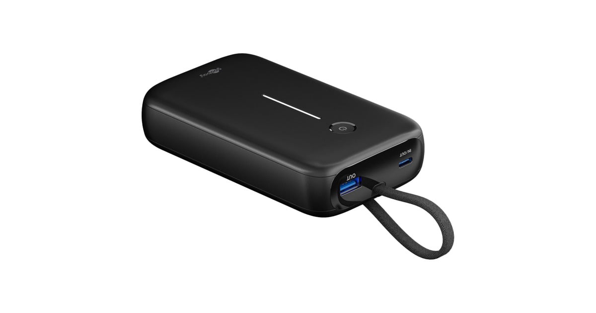 goobayPowerbank 20.000 mAh - 30W  (Zwart, USB-C PD)