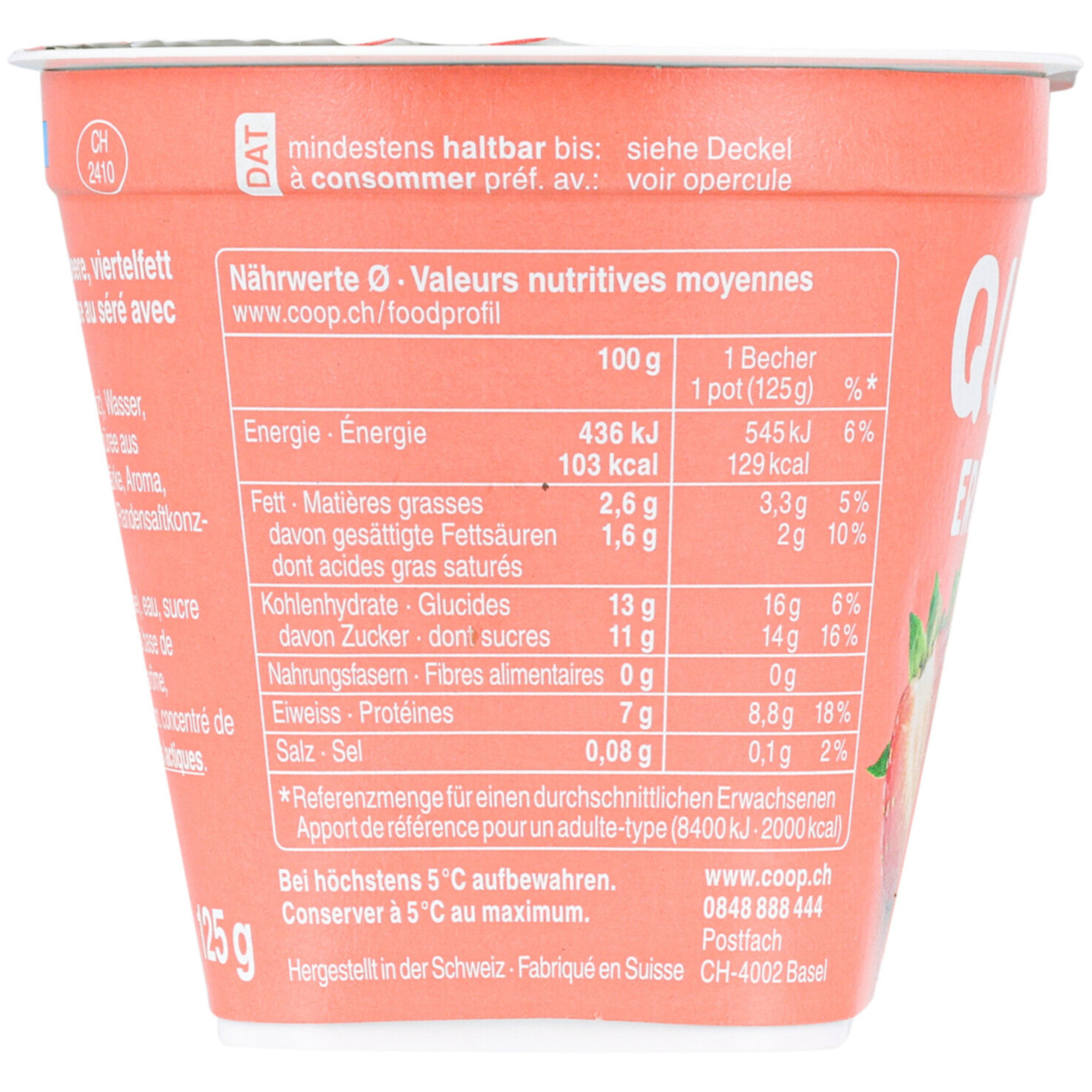 Früchtequark Erdbeer 2x125g