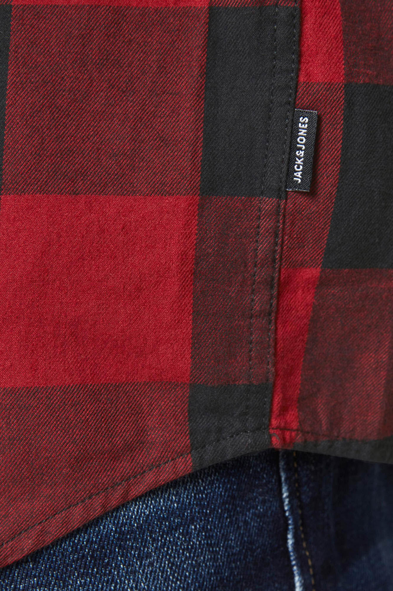 Camisa xadrez de sarja tamanho grande