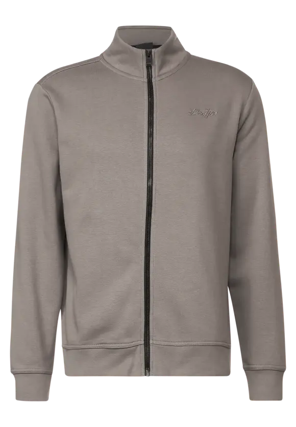 Sweatjacke mit Zipper - dark dull sand