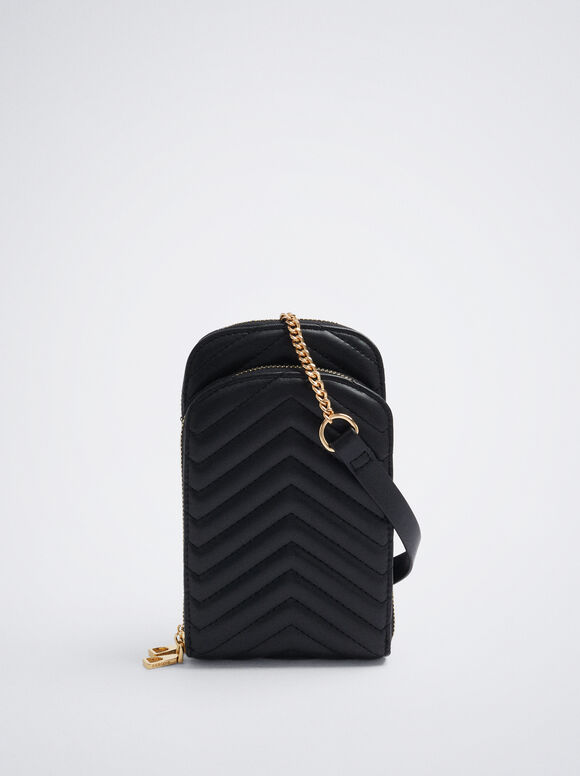 Bolsa acolchoada para celular - Preta